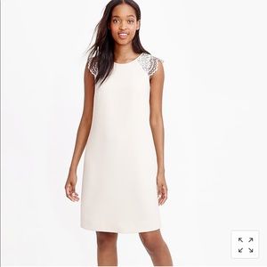 Jcrew Edged lace cap-sleeve dress